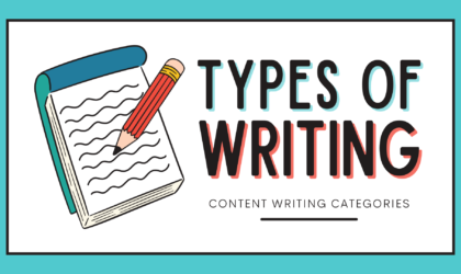 หมวดหมู่งานเขียน ประเภทงานเขียน content writing categories